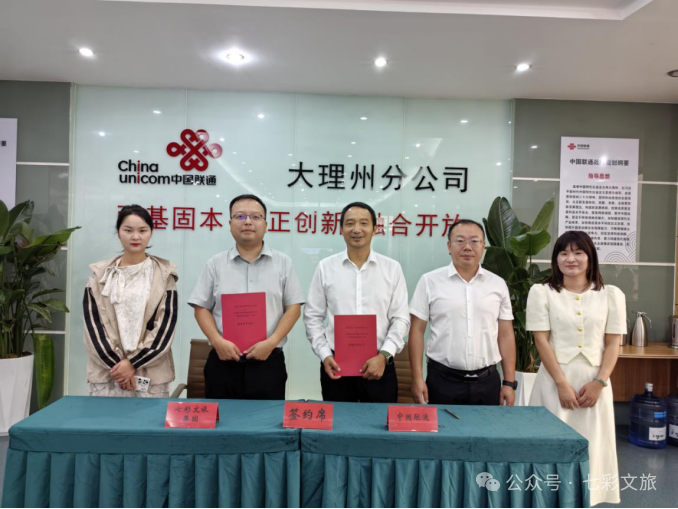 大理州联通公司与七彩文旅集团交流现场