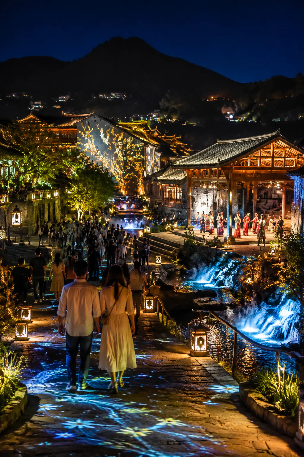 云南山水目的地沉浸式夜游场景